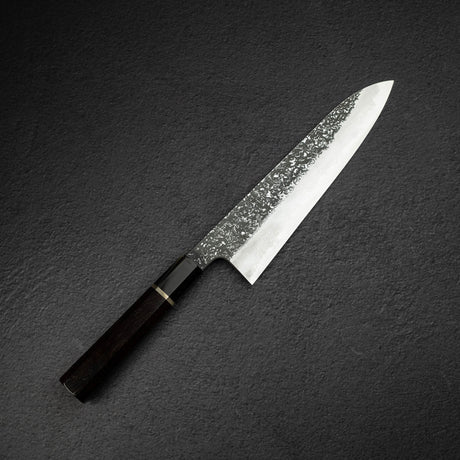 増田 吉秀 青一鋼 黒染めダマスカス 牛刀 220mm