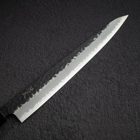 柴田 崇行 青紙スーパー 黒打ち 槌目 筋引 240mm