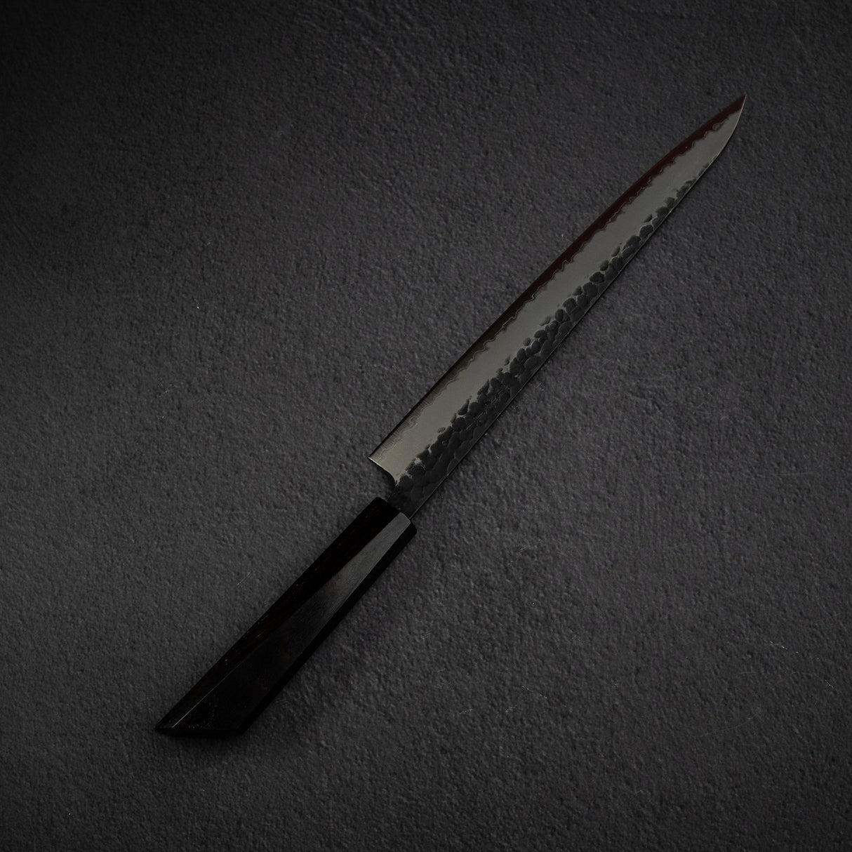 柴田 崇行 青紙スーパー 黒打ち 槌目 筋引 240mm