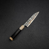 間中刃物鍛錬所 x Xinguo ATS34 ペティナイフ 槌目 鏡面 霞仕上げ 150mm 鞘付き
