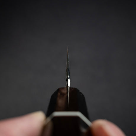 間中刃物鍛錬所 x Xinguo ATS34 ペティナイフ 槌目鏡面霞仕上げ 180mm 鞘付き