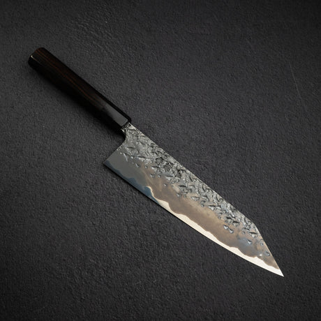 間中刃物鍛錬所 x Xinguo ATS34 切付牛刀 槌目鏡面霞仕上げ 240mm 鞘付き