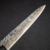 間中刃物鍛錬所 x Xinguo ATS34 筋引 槌目鏡面霞仕上げ 270mm 鞘付き