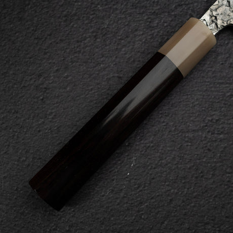 間中刃物鍛錬所 x Xinguo ATS34 筋引 槌目鏡面霞仕上げ 270mm 鞘付き