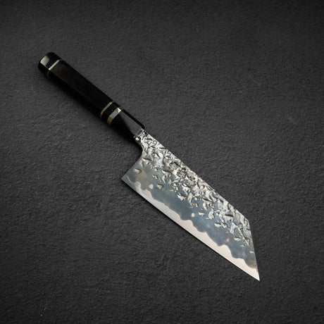 間中刃物鍛錬所 x Xinguo ATS34 文化 槌目鏡面霞仕上げ 180mm 鞘付き
