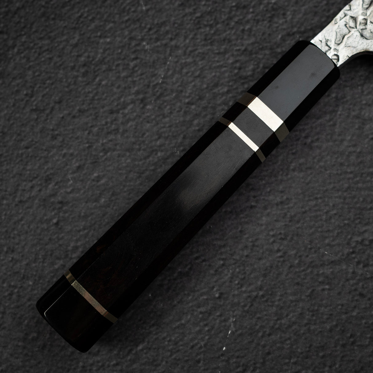 間中刃物鍛錬所 x Xinguo ATS34 文化 槌目鏡面霞仕上げ 180mm 鞘付き