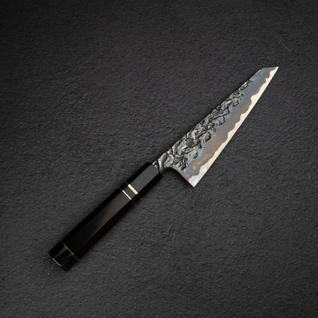 間中刃物鍛錬所 x Xinguo ATS34 骨スキ 槌目鏡面霞仕上げ 150mm 鞘付き