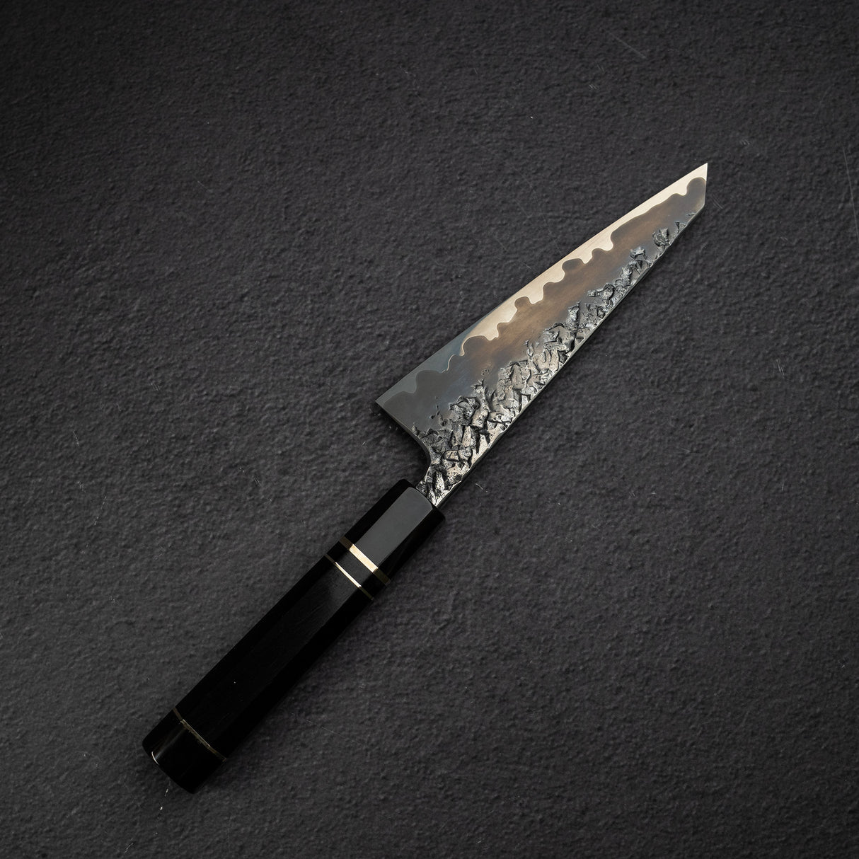 間中刃物鍛錬所 x Xinguo ATS34 骨スキ 槌目鏡面霞仕上げ 150mm 鞘付き