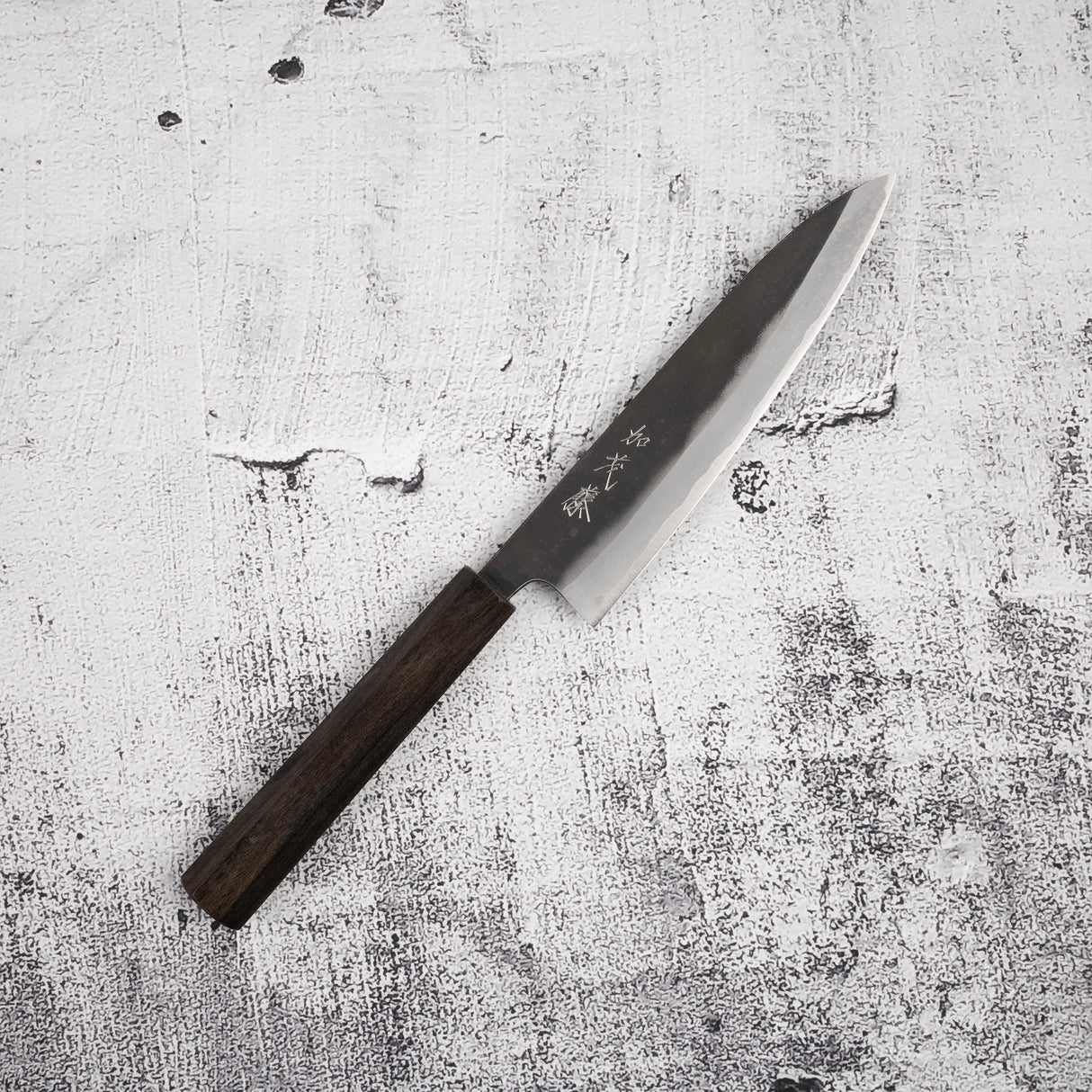 加茂藤刃物 安来鋼 黒打ち ペティナイフ 150mm エボニーハンドル