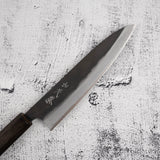 加茂藤刃物 安来鋼 黒打ち ペティナイフ 150mm エボニーハンドル
