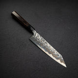 間中刃物鍛錬所 x Xinguo ATS34 切付牛刀 槌目鏡面霞仕上げ 210mm 鞘付き