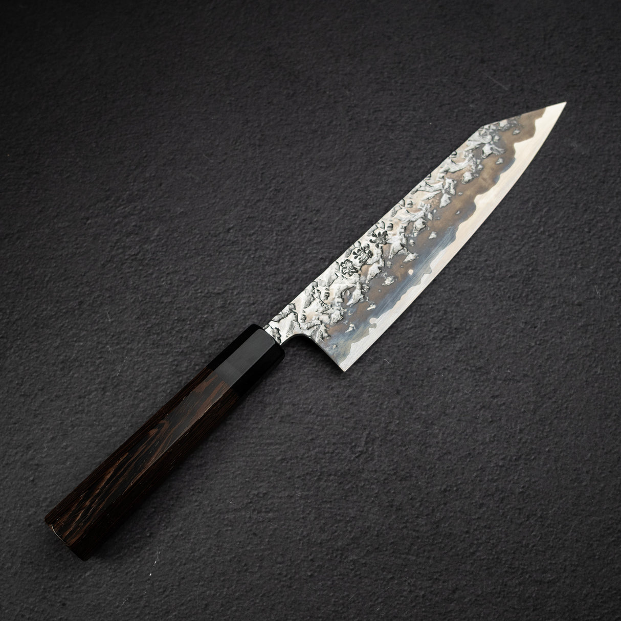 間中刃物鍛錬所 x Xinguo ATS34 切付牛刀 槌目鏡面霞仕上げ 210mm 鞘付き
