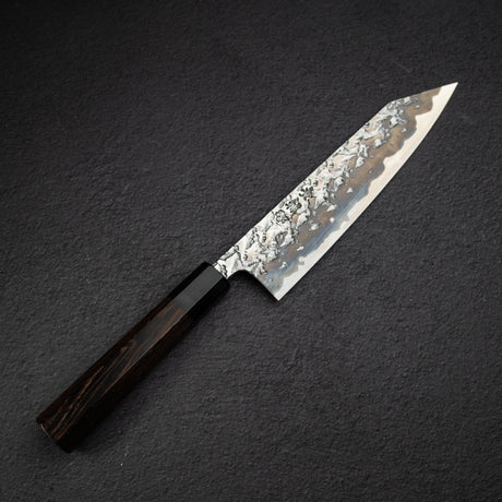 間中刃物鍛錬所 x Xinguo ATS34 切付牛刀 槌目鏡面霞仕上げ 210mm 鞘付き
