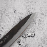 加茂藤刃物 安来鋼 黒打ち ペティナイフ 150mm エボニーハンドル