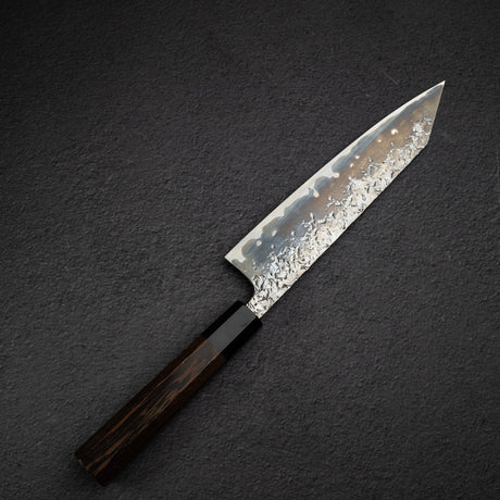 間中刃物鍛錬所 x Xinguo ATS34 切付牛刀 槌目鏡面霞仕上げ 210mm 鞘付き
