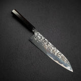 間中刃物鍛錬所 x Xinguo ATS34 牛刀 槌目鏡面霞仕上げ 240mm 鞘付き