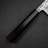 間中刃物鍛錬所 x Xinguo ATS34 牛刀 槌目鏡面霞仕上げ 240mm 鞘付き