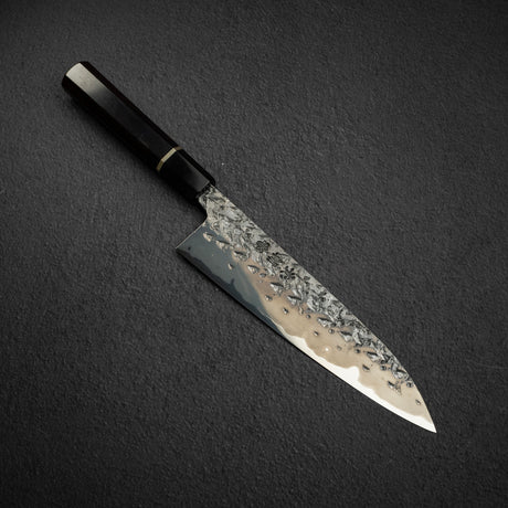 間中刃物鍛錬所 x Xinguo ATS34 牛刀 槌目鏡面霞仕上げ 210mm 鞘付き