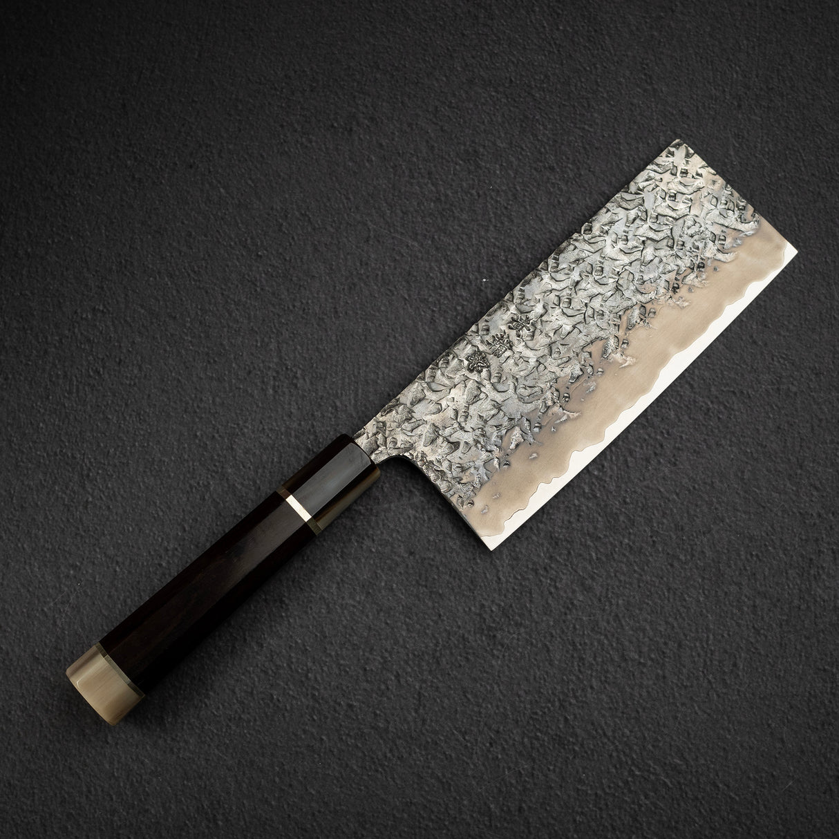 間中刃物鍛錬所 x Xinguo ATS34 中華 槌目鏡面霞仕上げ 180mm 鞘付き