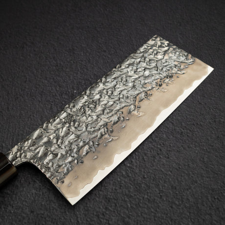 間中刃物鍛錬所 x Xinguo ATS34 中華 槌目鏡面霞仕上げ 180mm 鞘付き