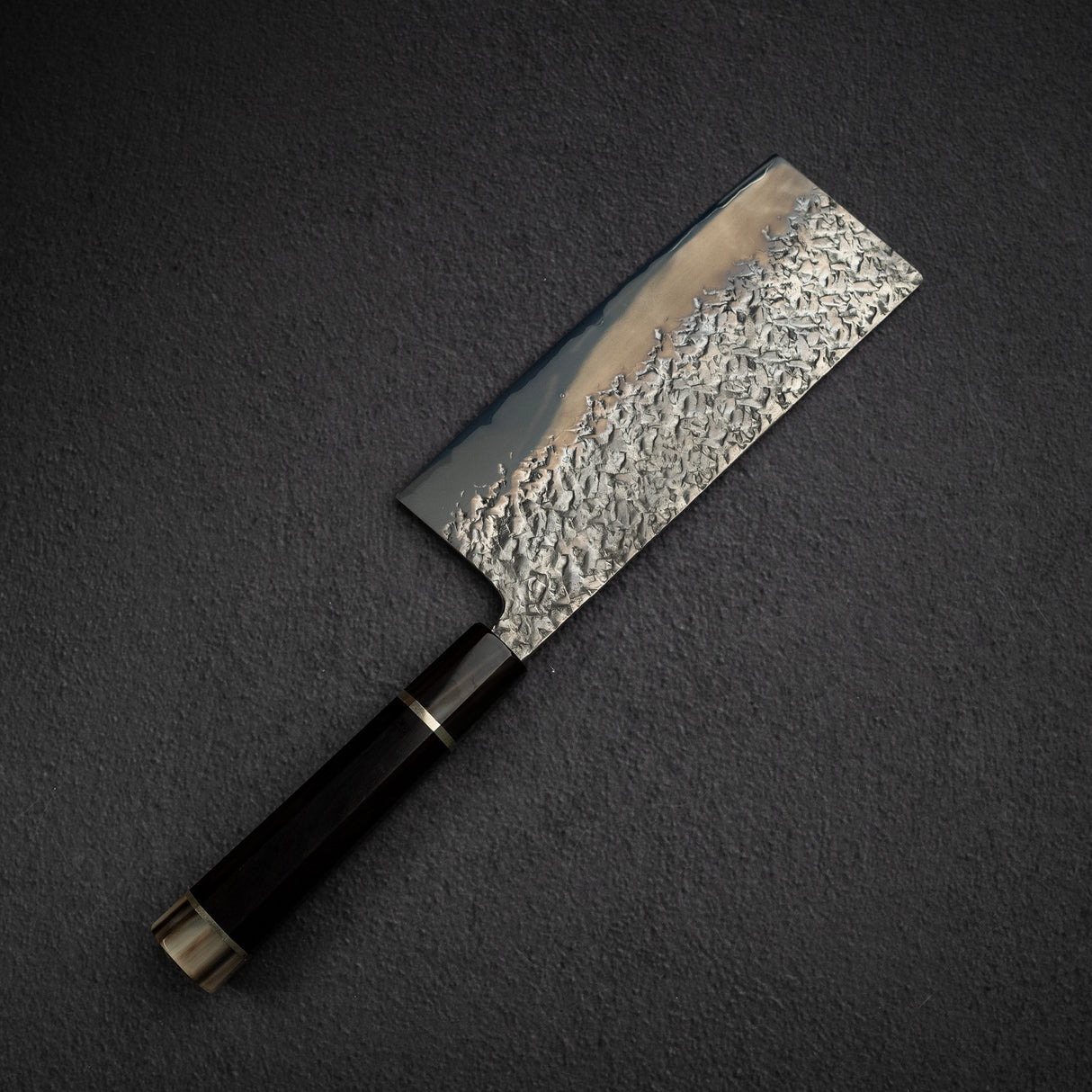 間中刃物鍛錬所 x Xinguo ATS34 中華 槌目鏡面霞仕上げ 180mm 鞘付き