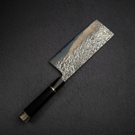 間中刃物鍛錬所 x Xinguo ATS34 中華 槌目鏡面霞仕上げ 180mm 鞘付き