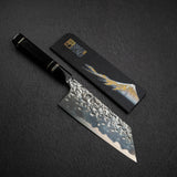 間中刃物鍛錬所 x Xinguo ATS34 文化 槌目鏡面霞仕上げ 180mm 鞘付き