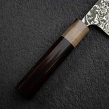 佐治打刃物 SG2 ブラックダマスカス 三徳 180mm ウェンジ鞘付き