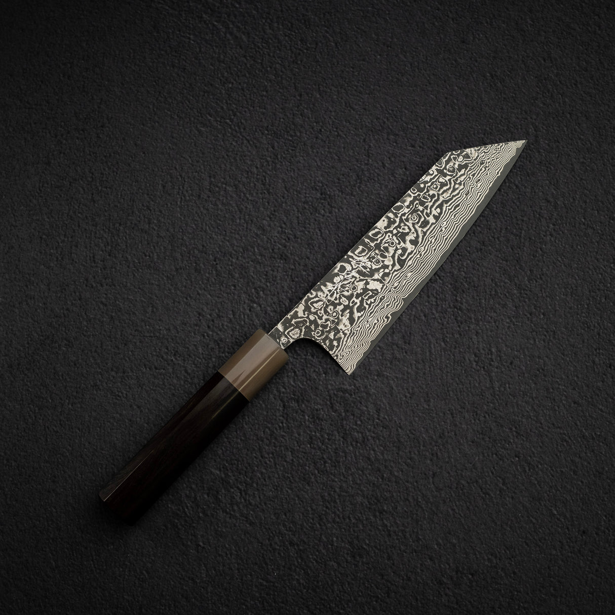 佐治打刃物 SG2 ブラックダマスカス 文化 180mm 口金付き