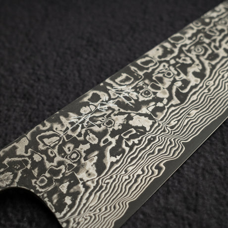 佐治打刃物 SG2 ブラックダマスカス 文化 180mm 口金付き