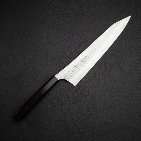 黒﨑打刃物 国選 鋭 青紙スーパー 切付牛刀 270mm エボニーハンドル