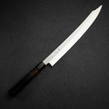 初心 x Shimizu 銀三鋼 ダマスカス 切付大反り柳刃 330mm