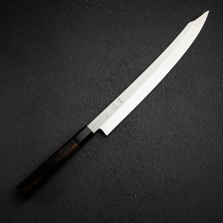 初心 x Shimizu 銀三鋼 ダマスカス 切付大反り柳刃 330mm