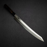 初心 x Shimizu 銀三鋼 ダマスカス 切付大反り柳刃 330mm
