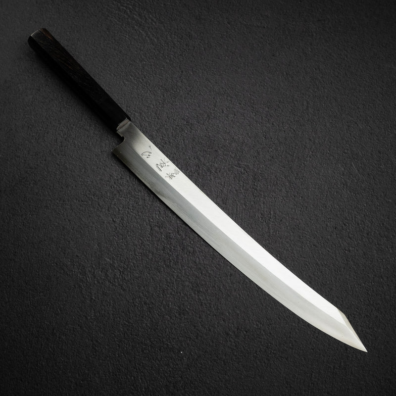 初心 x Shimizu 銀三鋼 切付大反り柳刃 330mm