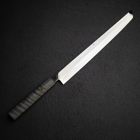 池田鍛錬所 白一鋼 水本焼 富士山刃文 先丸蛸引き 330mm