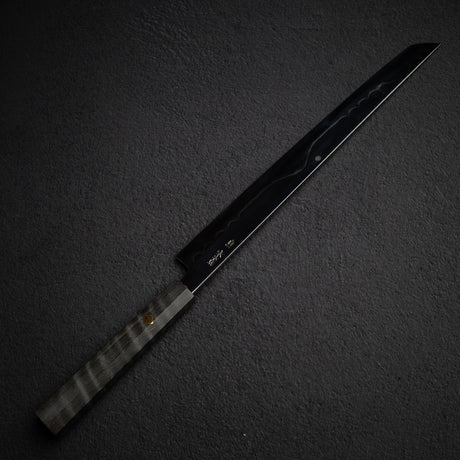 池田鍛錬所 白一鋼 水本焼 富士山刃文 先丸蛸引き 330mm