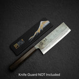 本久一刃物 黒鷺 AS 黒打ち 菜切 165mm 初心 ブラックチャカテ