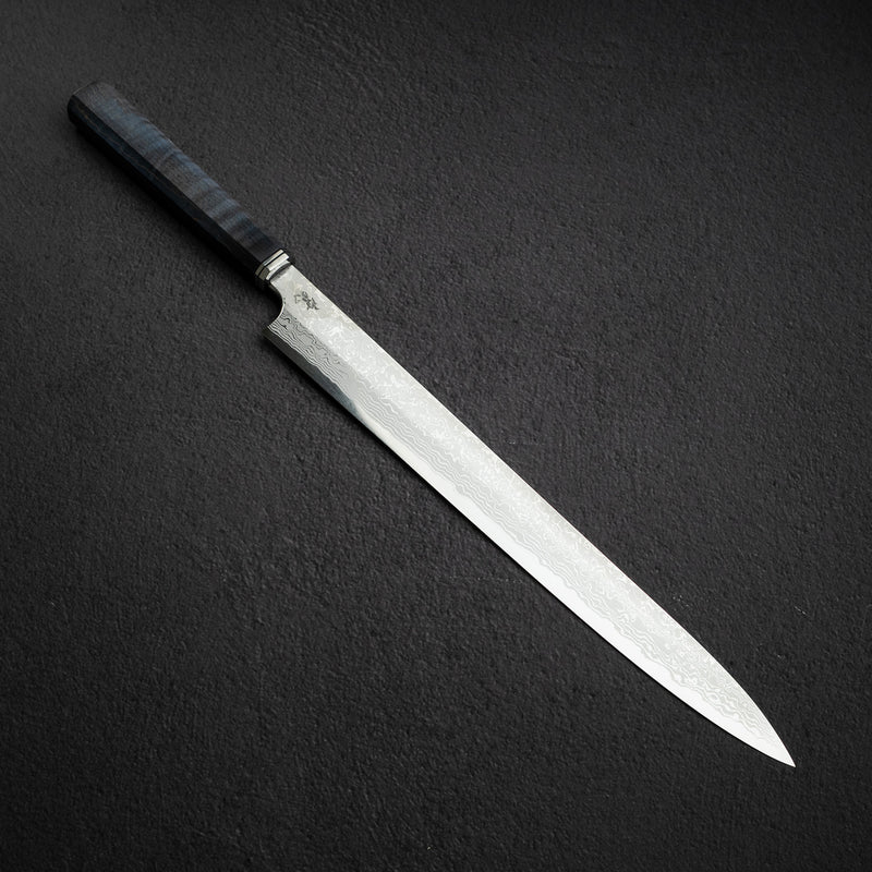 初心 x 弥氏 良寛 青二鋼 ダマスカス 柳刃 330mm