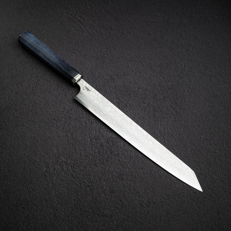 初心 x 弥氏 良寛 青二鋼 ダマスカス 切付柳刃 270mm