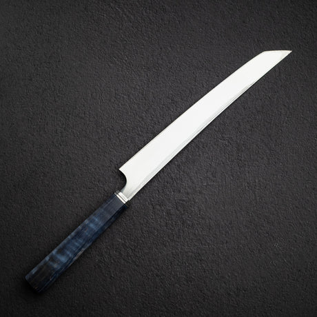 初心 x 弥氏 良寛 青二鋼 ダマスカス 先丸柳刃 270mm