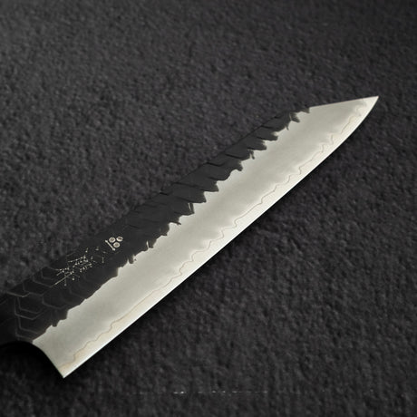 二唐刃物鍛造所 スーパーゴールド2 黒打ち 槌目 ペティナイフ 150mm