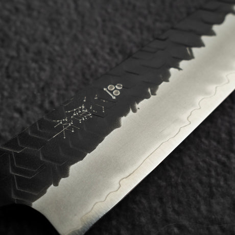 二唐刃物鍛造所 スーパーゴールド2 黒打ち 槌目 ペティナイフ 150mm