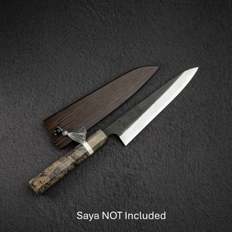 初心 蜃気楼 青紙スーパー 黒打ち ダマスカス ペティナイフ 150mm