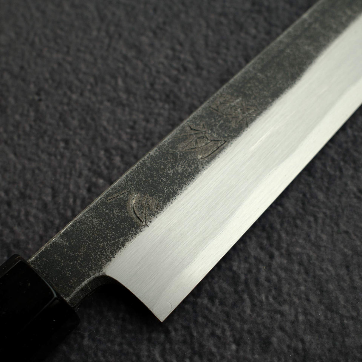 初心 x 明神利器制作所 白鷺 青二鋼 黒打ち 先丸柳刃 270mm