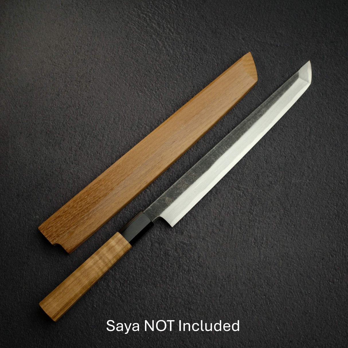 初心 x 明神利器制作所 白鷺 青二鋼 黒打ち 先丸柳刃 270mm
