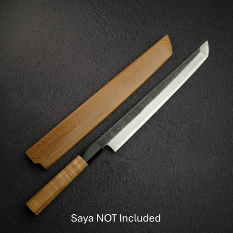 初心 x 明神利器制作所 白鷺 青二鋼 黒打ち 先丸柳刃 270mm