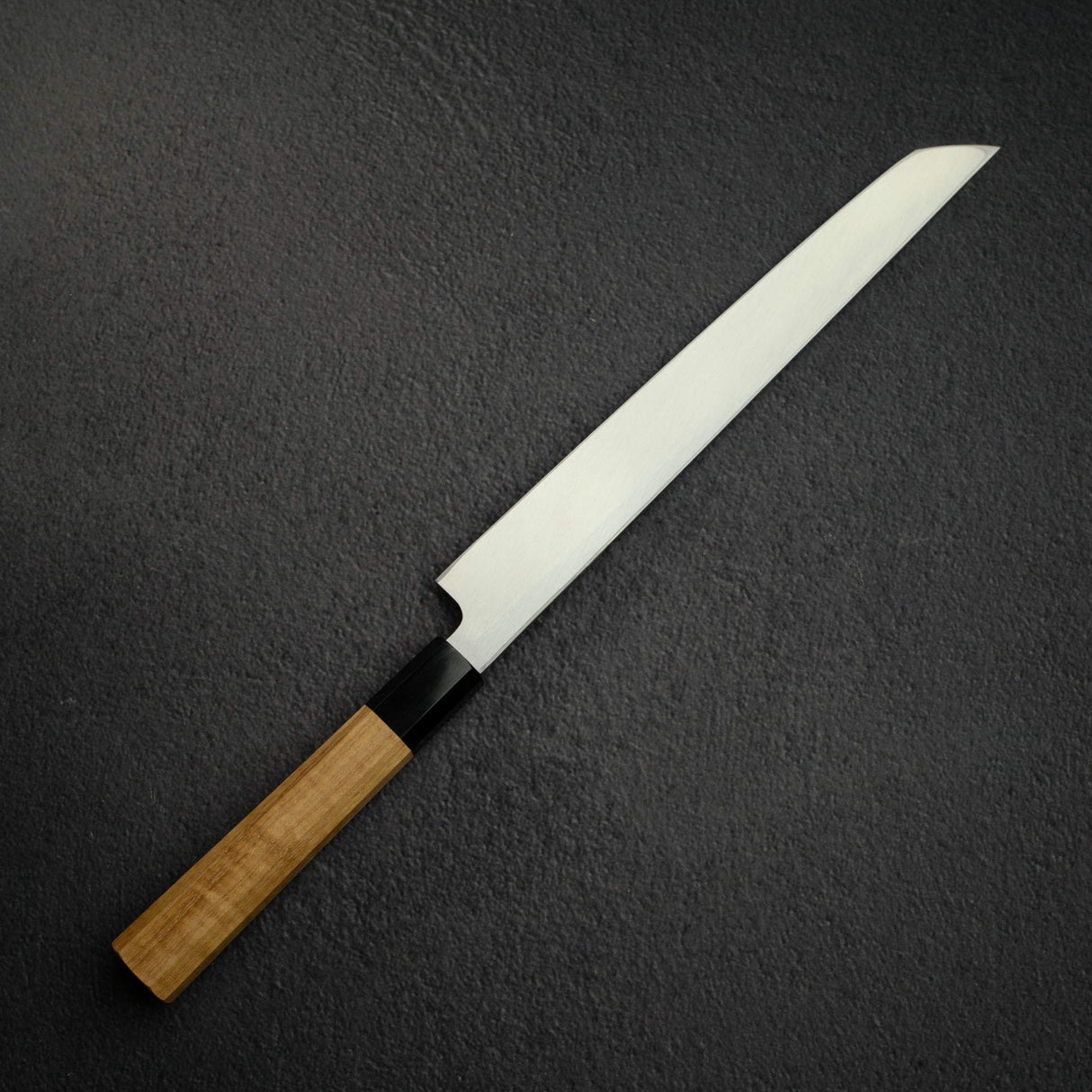 初心 x 明神利器制作所 白鷺 青二鋼 黒打ち 先丸柳刃 270mm