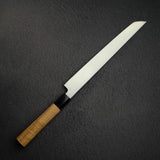 初心 x 明神利器制作所 白鷺 青二鋼 黒打ち 先丸柳刃 270mm