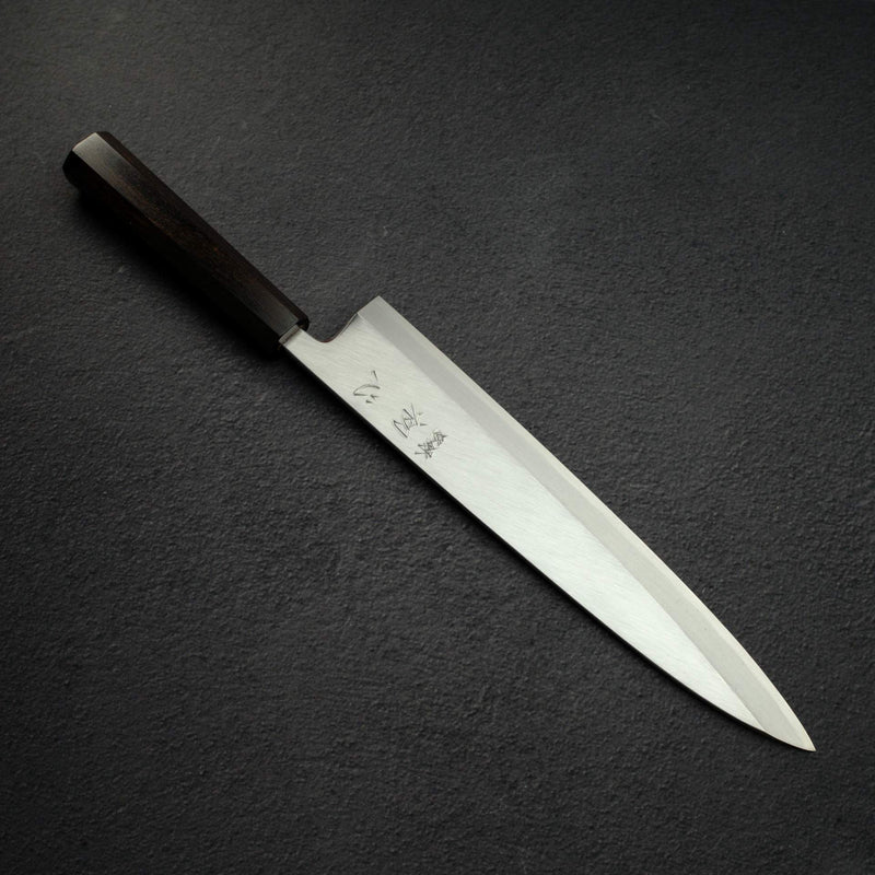 初心 x 明神利器制作所 白鷺 白二鋼 身卸出刃 左利き用 270mm